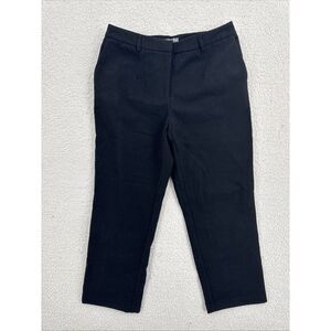 Jessica London Pants Women Size 16W Black Wool Blend Lined Partial Elastic Waist